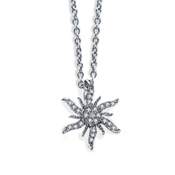 Snowflake Silver Necklace for Women Choker Chain