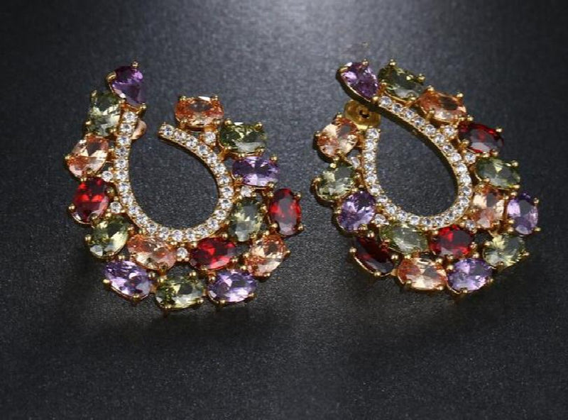 Crystal Stud Earrings for Women - Party Jewelry