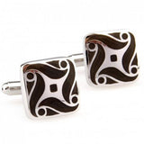 Dual Color Epoxy Cufflinks Enamel Cuff Link
