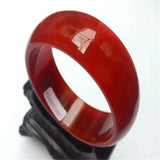 Zheru Jewelry Natural Agate Chalcedony Red Bracelet 54-64mm