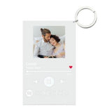 Personalized Acrylic Music Keychain with Singer Name - Rectangle Key Ring