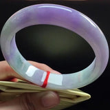 Burmese Jadeite Light Purple Bracelet 54-62mm Princess Jewelry Gift