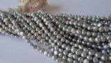AA Real Pearl Loose Beads Grey Baroque Freshwater Pearl Strands DIY Necklace