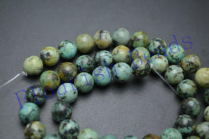 4-12mm Natural African Turquoise Stone Round Loose Beads