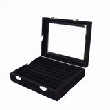 7 Slots Velvet Display Case Earring Ring Organizer