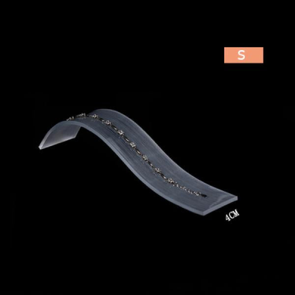 Acrylic Bracelet Display Ramp Stand Clear-white/frosted