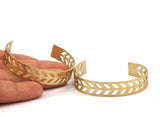 Raw Brass Cuff Bracelet 12x145x0.80mm Solid Metal Bangle Jewelry