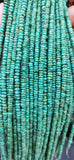 16inch African Turquoise Rondelle Beads for Jewelry Making