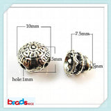 925 Sterling Silver Beads with End Caps 3-Hole Unique Beads