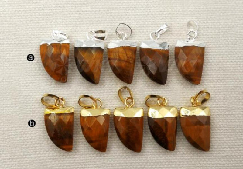 Natural Smokey Stone Top Pendant for Women