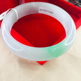 Natural Jadeite Bracelet Ice Bottom Purple Green 54-62mm