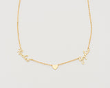 Heart Name Necklace for Couples