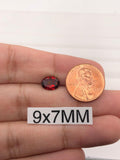 Natural Garnet Oval Cut Ring Face Multi-Size Mozambique Raw Stone