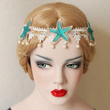 Vintage Sea Star Shell Hair Band Wedding Bridal Accessories Tiara Head Jewelry