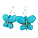 S925 Sterling Silver Turquoise Butterfly Earrings