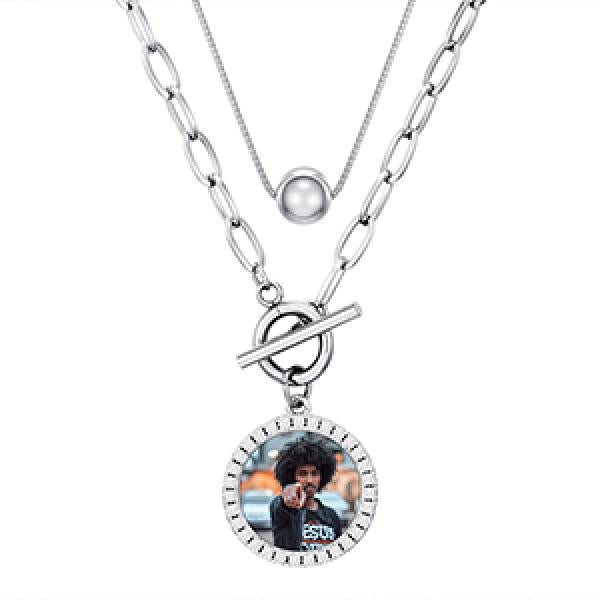 Photo Pendant Gothic Choker Chain Padlock Jewelry