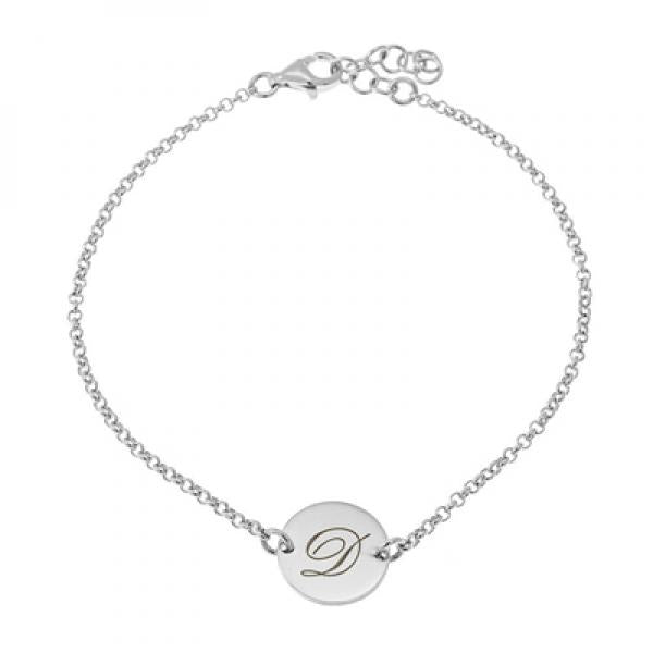 Tiny Initials Disc Charm Bracelet, Mother's Day Gift