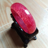 Zheru Jewelry Natural Chicken Blood Jade Red 54mm-64mm Bracelet