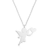 Sterling Silver Heart Mele?im Lady Necklace