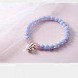 S925 Sterling Silver Purple Zircon Stone Bracelet Women Jewelry