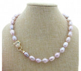 Baroque Lavender Pearl Necklace 18 inch