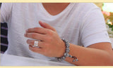 Dasheng Rosary Bracelet Silver Monkey Head Men's Vintage Titian