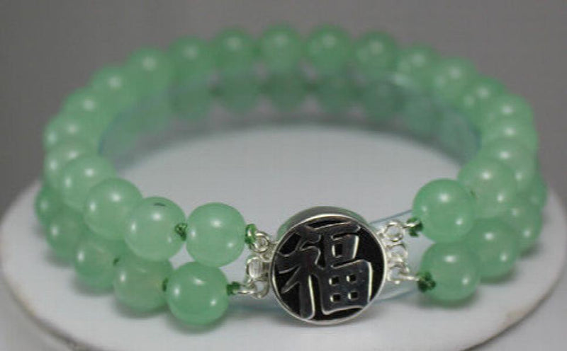 Green Jade Bless Bracelet for Good Luck and Protection