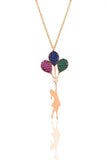 Rose Plated 925 Sterling Silver Necklace, Stylish Jewelry