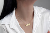 Custom Roman Numeral Necklace - Personalized Date Bar Necklace