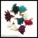 500pcs Flower Pendants for Charms Bracelets Making Accessories