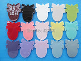 30pcs Resin Bowknot Frame Charm Finding, 18x25mm Setting Tray