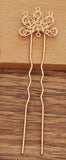 20 PCS Metal Copper Hair Forks Settings, Flowers Hair Sticks Base DIY Jewelry