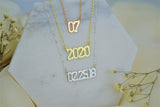 Gold Number Necklace - Personalized Gift for Women