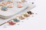 Oil Drop Alloy Sea Star Shell Pendant Charms for DIY