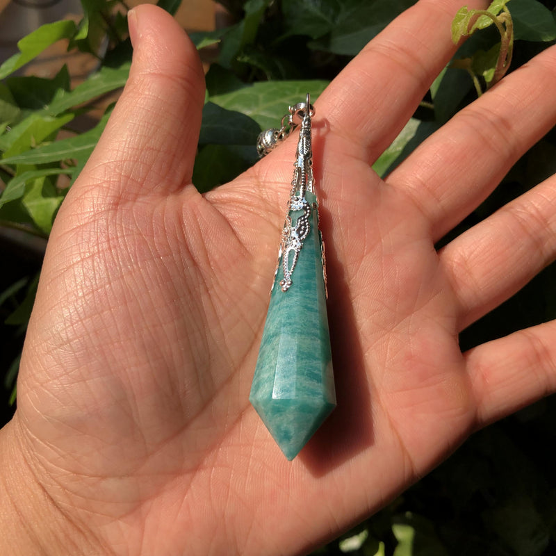 Natural High Amazonite Pendulum Divination Pendant