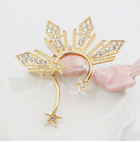 Exaggerated Rhinestone Ear-Hook Earrings for Women, Retro Hanfu Style