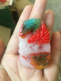 Nature Tianji Blood Jade Dragon Pendant Men Women