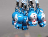 10PCS Doraemon Cats 3D Pendant Phone Charm Strap JINGLE BELLS Dangle Figures