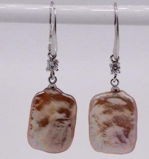 Multicolored Freshwater Pearl Earrings 925 Sterling Silver
