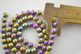 Rainbow Hematite Round Beads 6mm Dull Polish Surface for Jewelry Making