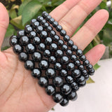 Fengbaowu Hematite Magnetic Bracelet Crystal Healing Stone Jewelry