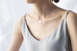 Real.925 Sterling Silver Round Coin Necklace Pendant