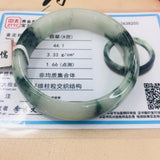 Zheru Jadeite Bracelet Natural Dark Green Bicolor 54-62mm Female Jade Bracelet
