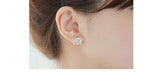 925 Silver Studs Earring CZ Zircon Jewelry Gift Wedding