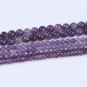 Amethyst Loose Gemstone Beads 8mm DIY String