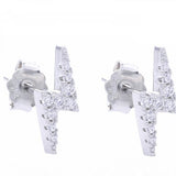 925 Silver Crystal Stud Earrings Women Jewelry
