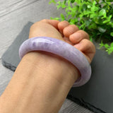 Zheru Jewelry Natural Burmese Jadeite 54-64mm Light Purple Bracelet