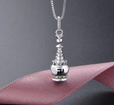 925 Silver Necklace Female Buddha Series Pagoda Pendant