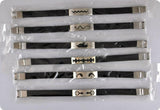 12pcs/lot Mix Style Silicone Bracelet Stainless Steel Buckle Bracelets