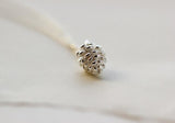925 Silver Pine Cone Choker Necklace for Women Wedding Girls